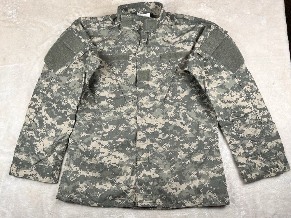 US Army Digital Camo ACU Shirt Jacket Medium Long Coat Combat Uniform NWT